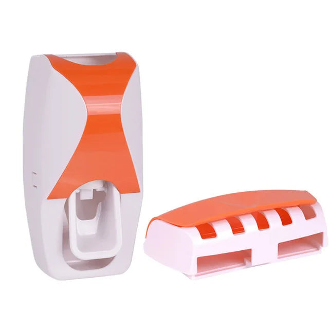Toothpaste Squeezer and Toothbrush Holder Set