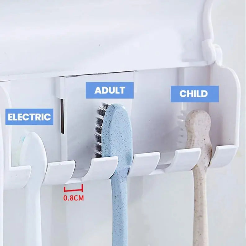Toothpaste Squeezer and Toothbrush Holder Set