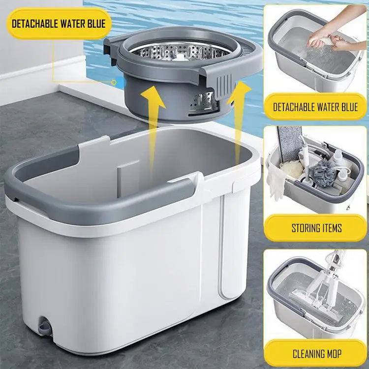 Factory Best Selling Round Rotating Mop Floor Cleaning 360 Rotating Mop Bucket Cleaning Mop Dirty Water Depart Bucket